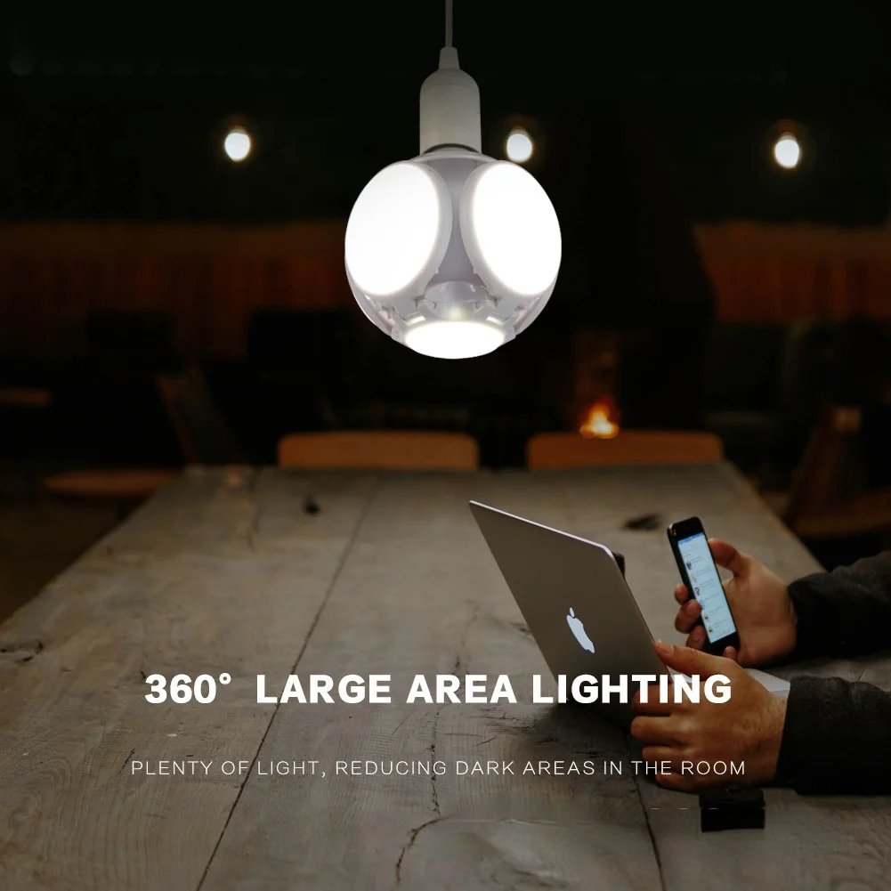 

LED Football UFO Bulb E27 40W 360 degrees Folding Lamp AC 85-265V 110V 220V Lampada LED Spotlight Light Cold/Warm White