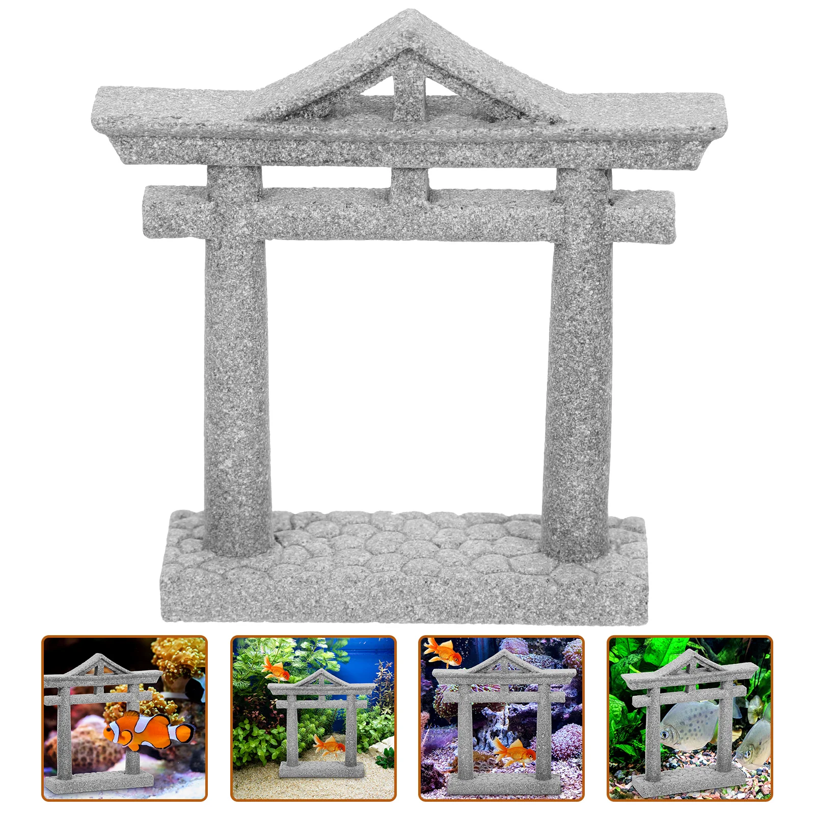 

Rustic Vintage Decorative Fish Tank Decor Zen Style Craft Aquarium Landscape Prop for Gift Option