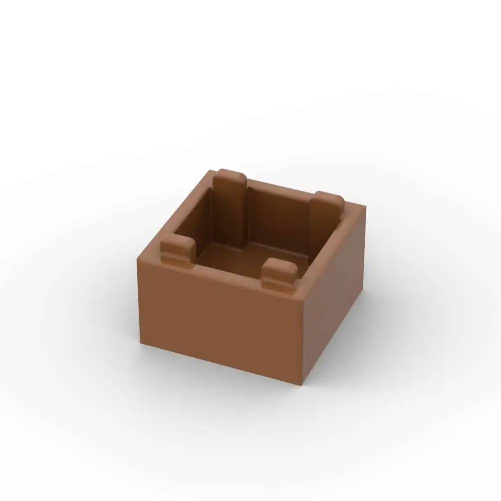 Фото MOC 10 шт. 35700 контейнерная коробка 2x2x1 строительные блоки с верхним отверстием и плоскими 59121 развивающие кирпичи игрушка из частиц подарки для детей №2