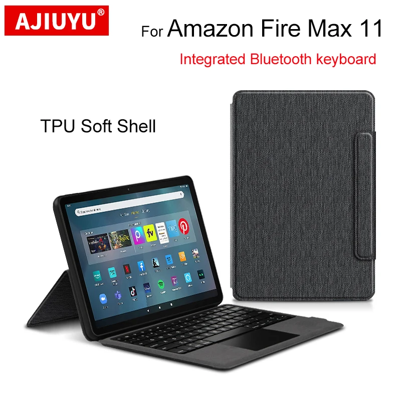 Arabic Hebrew Spanish Russian Korean Portuguese German Keyboard Case For Amazon Fire Max 11 inch 2023 Tablet Bluetooth Keyboard