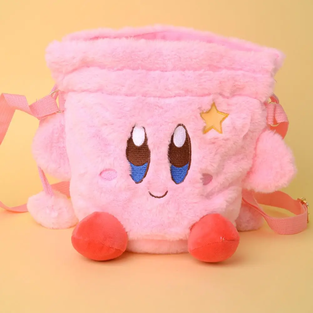 

Kawaii Kirby аниме хобби Kirby милая плюшевая сумка-мессенджер на шнурке сумка для хранения с завязкой ковш с карманом сумка подарок для девушки