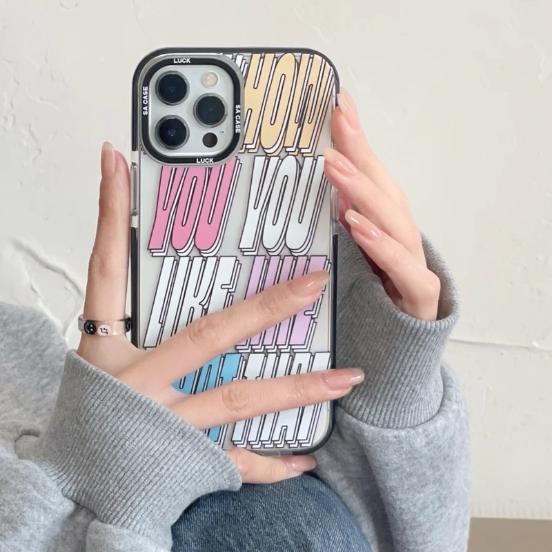 

Прозрачный чехол с надписью для iPhone 11 12 13 Pro Xs Max Xr X 7 8 Puls