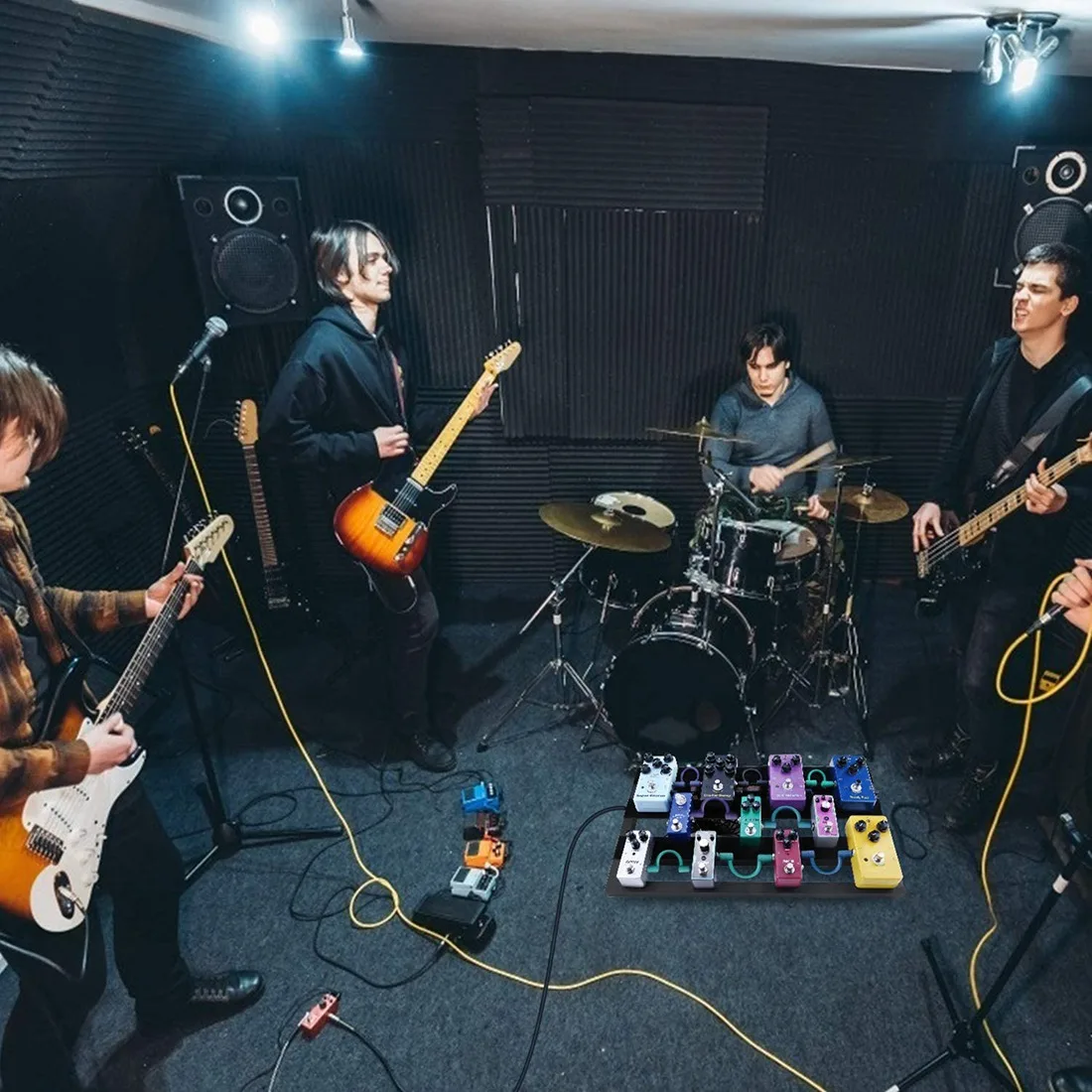 Педальная панель для гитары гитарных эффектов доска из алюминиевого сплава с