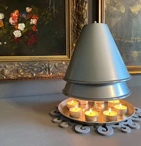 Creative Metal Candlesticks Candle Heater Table Stove Table Lamp Shape Candelabrum Ornament, Table Decoration for Home Office