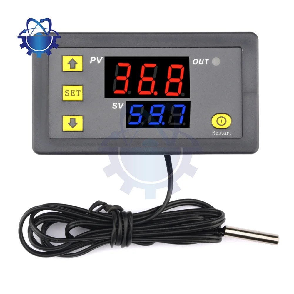 

W3230 12V 24V AC110-220V Probe line 20A Digital Temperature Control LED Display Thermostat With Heat/Cooling Control Instrument