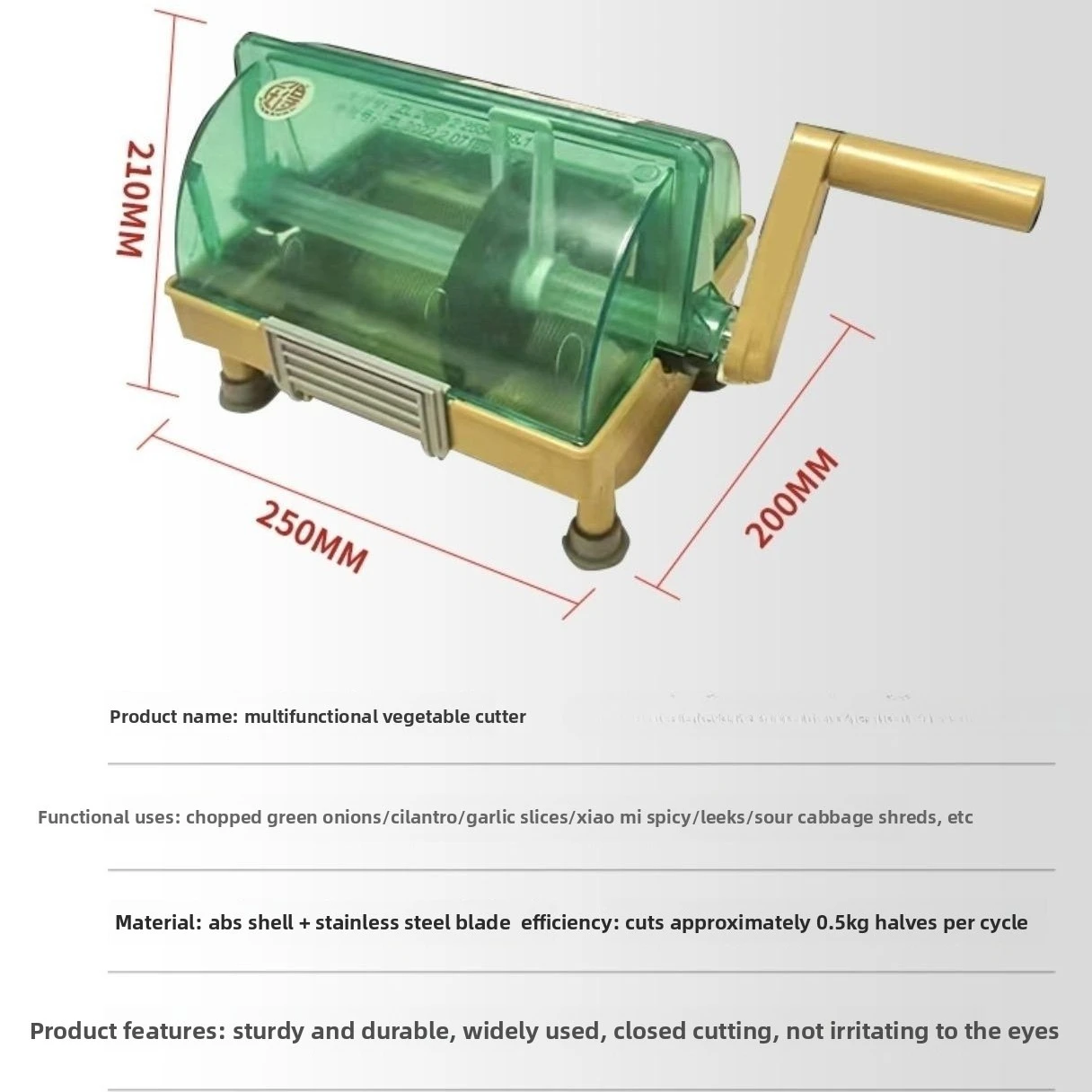 

Многофункциональная ручная овощерезка из нержавеющей стали