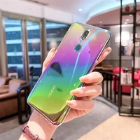 for oppo reno6 dazzle transparent rainbow pc hard case accurate lens anti scratched protect cover a92 a52 reno5 reno4 5g a72