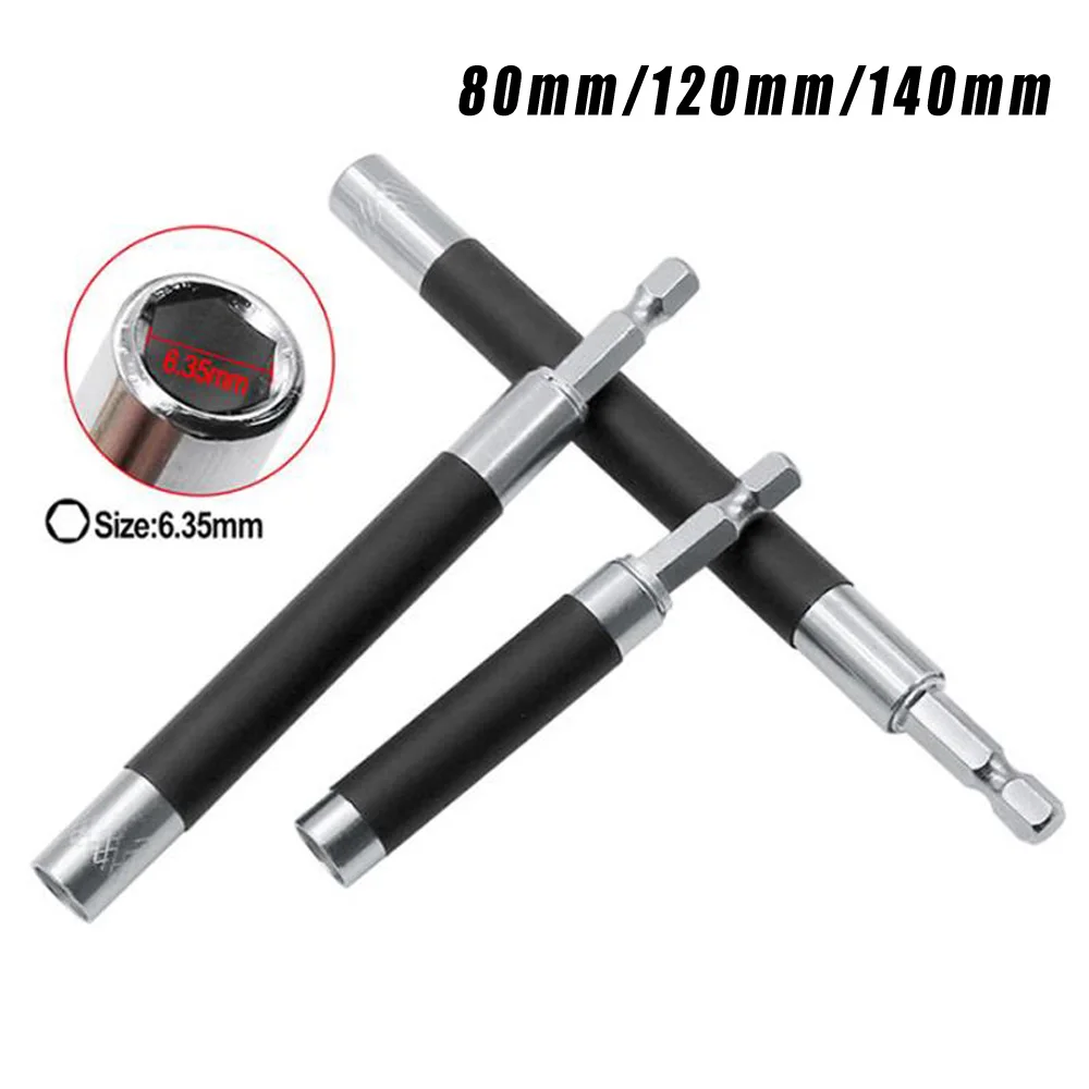 80mm/120mm/140mm Hex Joint Sleeve Extension Guide Rod Screw Bit Holder Retractable Extension Rod For Bits To Install Screws