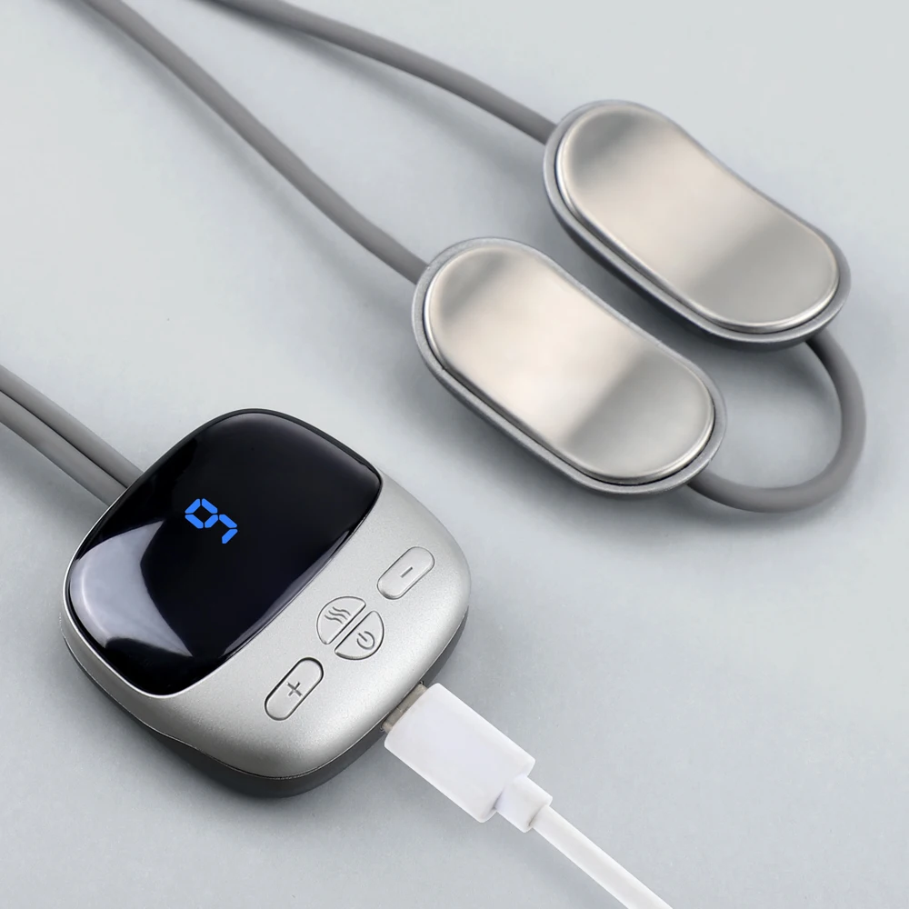 

Micro-current Neck Massager Hanging Portable Massager for Neck Back Pain Relief Cervical Spine Vibrating Massager Hot Compress