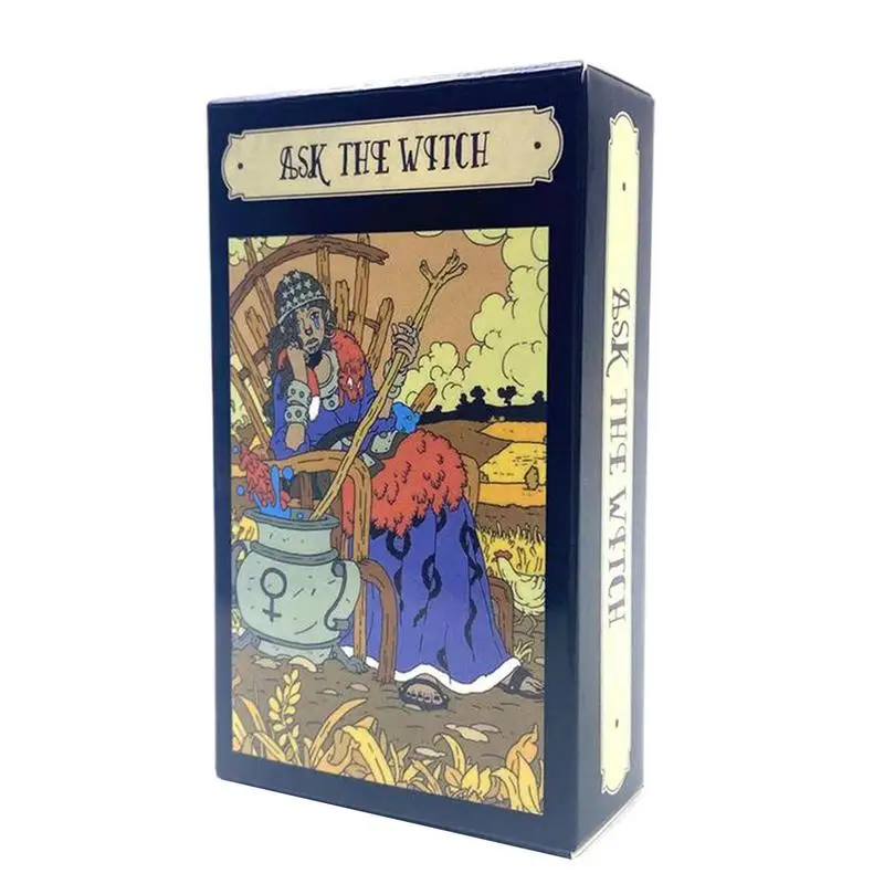 

New 78 Pcs Tarot Ask The Witch Deck Cards Fate Divination Table Games Playing Card Family Party Board Game Entertainment