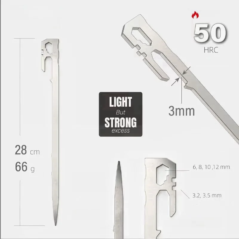 6 шт. колышки для палатки кемпинга с навесом 28 см садовые гвозди из нержавеющей