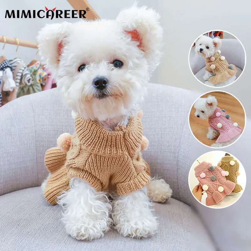 

Зимний свитер для собак, куртка, одежда, Толстовка для щенков, вязаная крючком одежда для собак, Рождественский свитер для собаки, теплый кос...