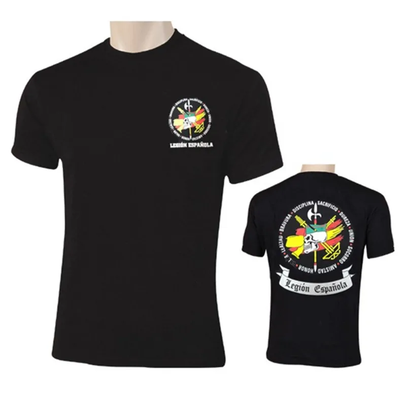 

Spain Legion Calavera Chapiri Negra Men T-Shirt Short Sleeve Casual 100% Cotton O-Neck Harajuku Shirt