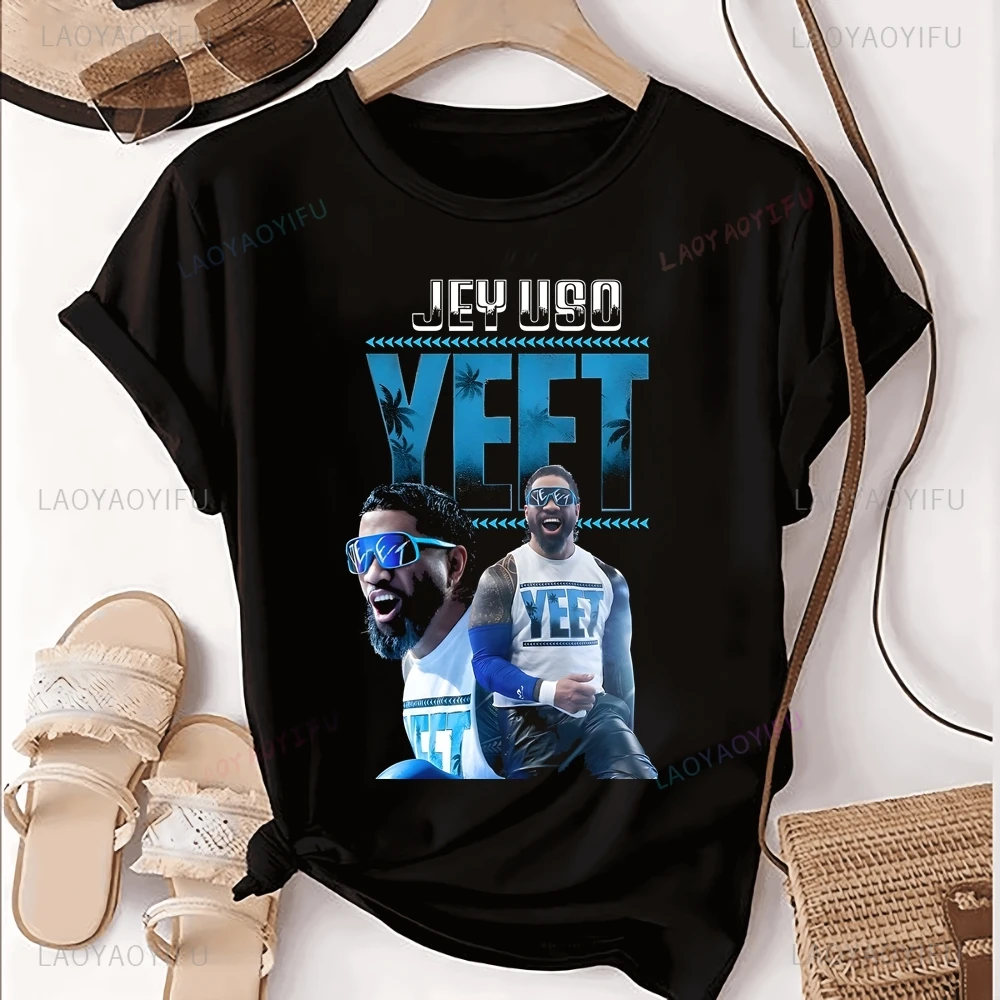 Футболка с принтом Jey Uso Wrestler топ Neutral Trend рубашка унисекс короткими рукавами в