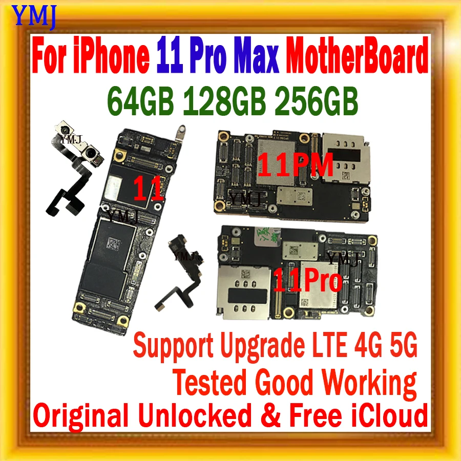 С системой IOS для iPhone 11 Pro Max оригинальная материнская плата с/без распознавания