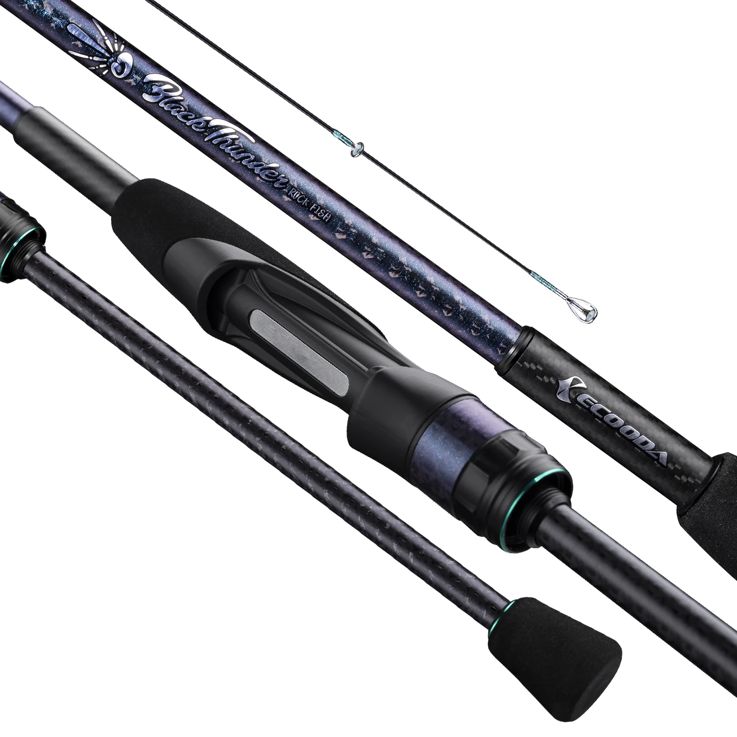 Удилище для рокфишинга Ecooda Black Thunder III T1100G 40T, высокопрочное карбоновое удилище с гибким соединением секций и высокой плотностью наконечника. (art.: 3920db0741f2c) - 3920db0741f2c