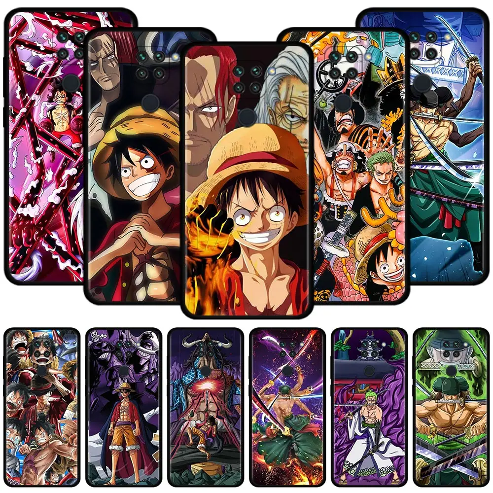 

Phone Case For Xiaomi Redmi Note 11T 11S 10 9S 9T 9 Cover for redmi 10 10C 9 9A K50 K40 Silicon Funda One Piece Luffy Team Anime