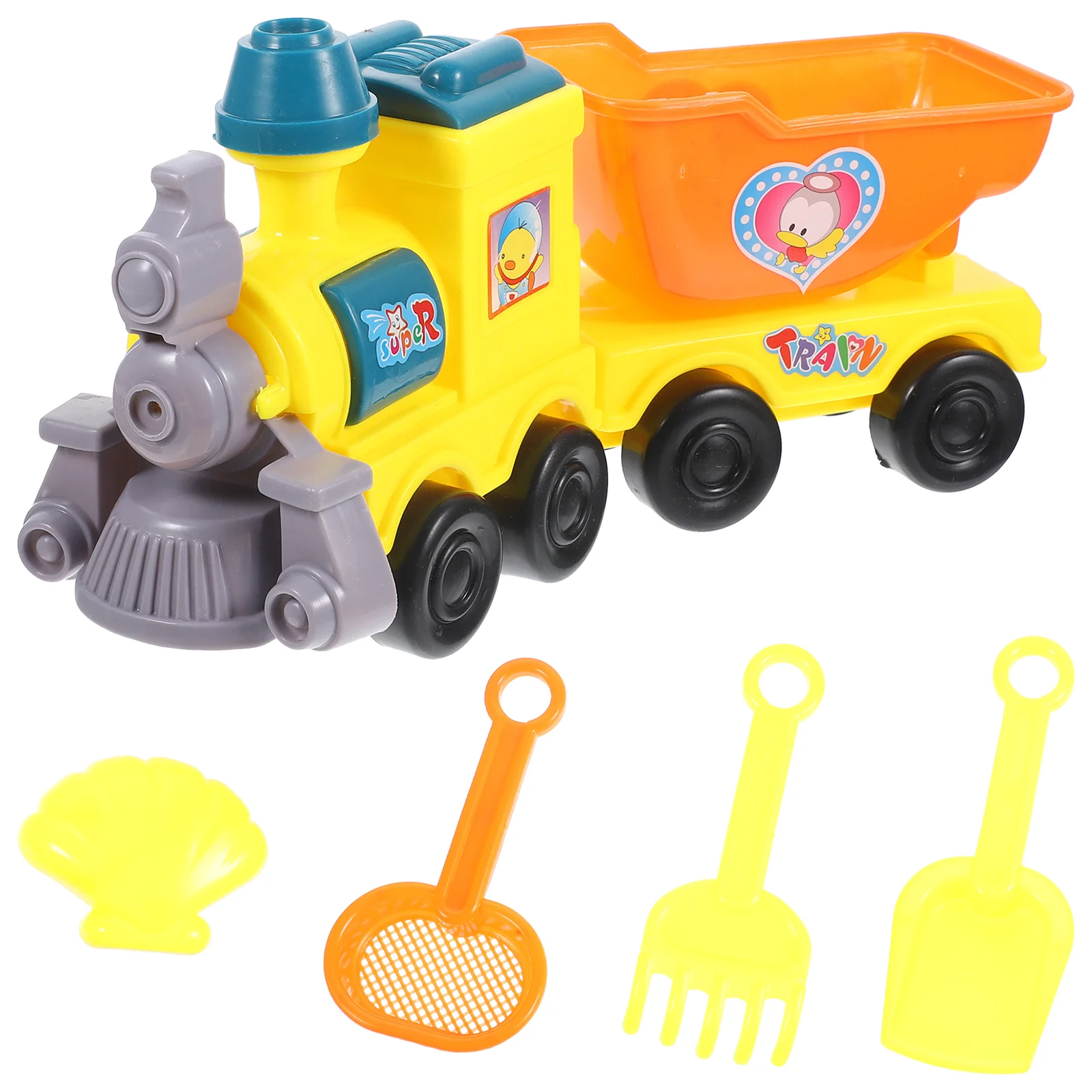 

Beach Train Toy Kids Sand Toys Summer Playthings Molds Cartoon Toddler Kits Shovels Playing