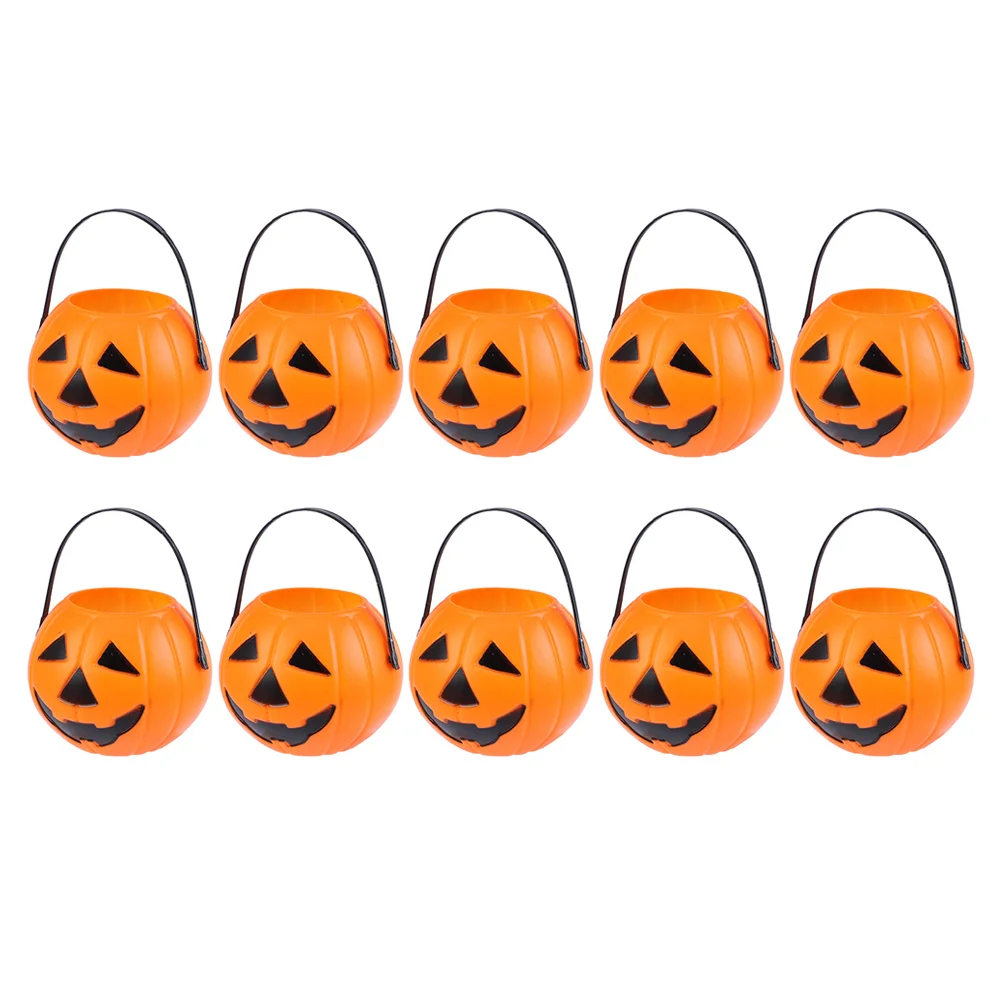 

Candy Pumpkin Bucket Bags Bag Or Trick Holderwitch Treating Party Goodie Treat Basket Decor Bucketsprop Holders Decorationsskull