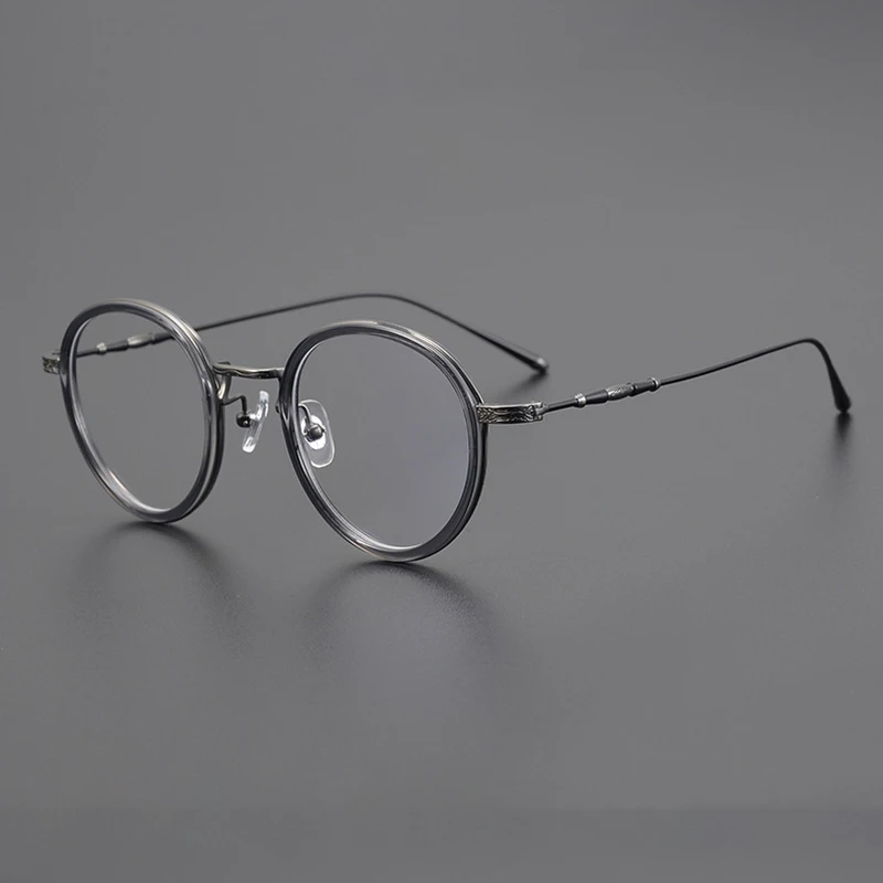 New retro casual glasses frame men Designer round titanium optical eyeglasses Myopia reading women classic personalized eyewear