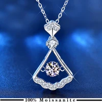 Moissanite 0.5ct EF Cute Little Devil Pendant 18K Gold Plated 925 Silver Necklace Diamond Test Passed Woman Gift Gift