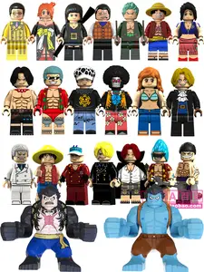 ONE PIECE 8PCS Figurines Action Luffy Bloc de Construction jouet