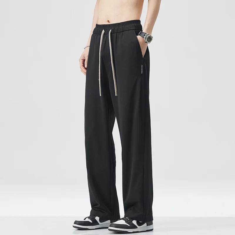 Брюки мужские из вискозы тонкие повседневные свободные спортивные штаны