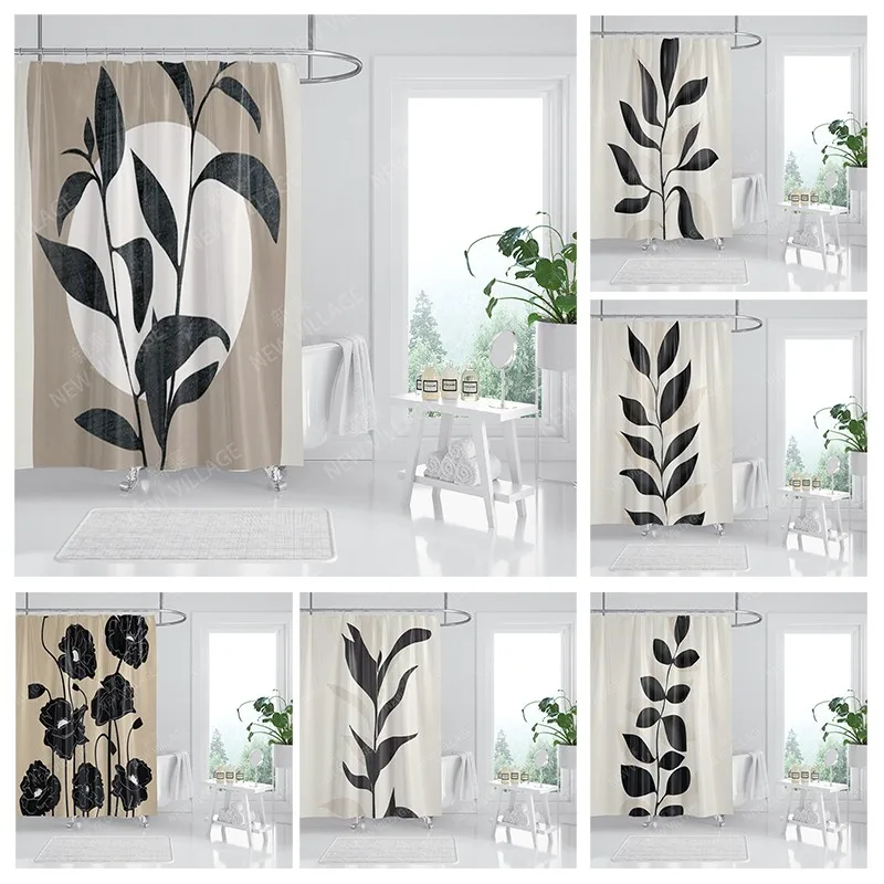 

Waterproof fabric shower curtains Bathroom curtain accessories Bath curtain shower 180x200cm 240*200 modern boho Nordic decor