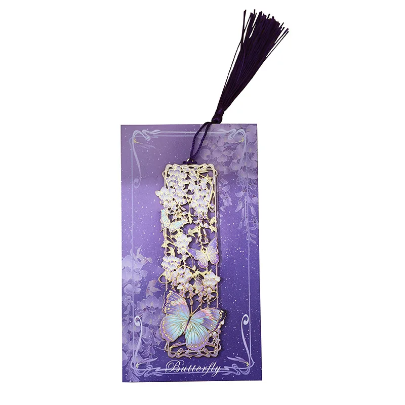 

Металлическая закладка с подсветкой Бабочки