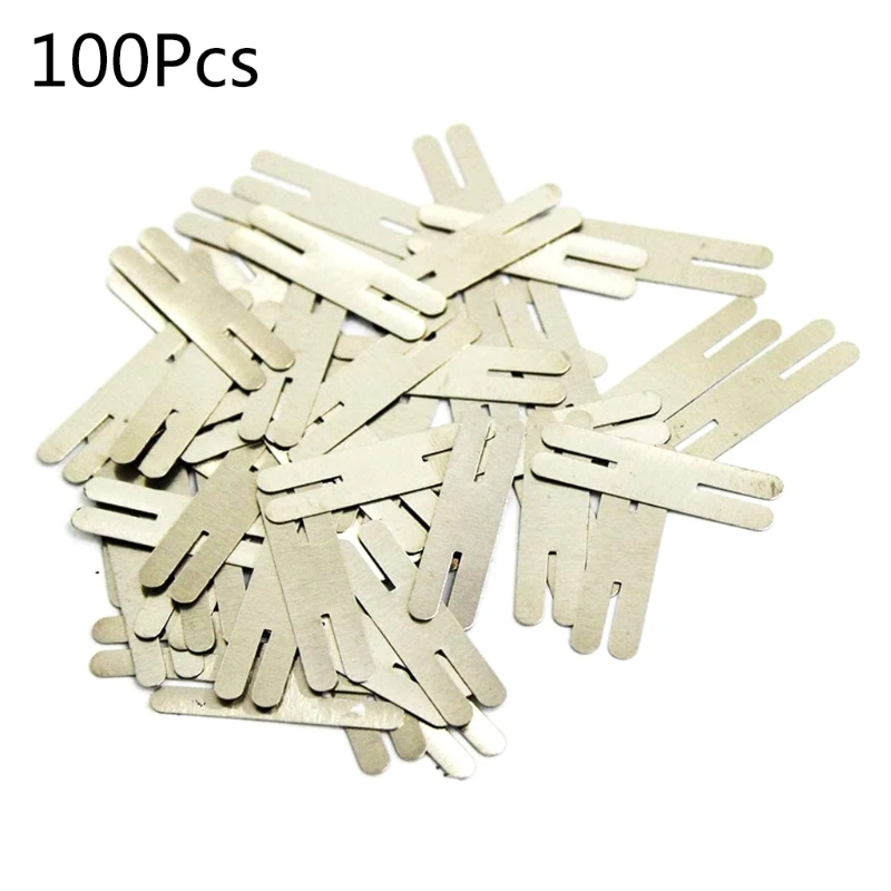 

H type Nickel Plated Steel Strap Sheets for battery Spot Welding Machine Welder Washers 100pcs/lot 0.2x30x8mm Durable