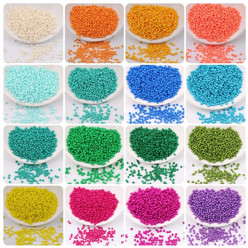 

720pcs 2mm lacquered glass rice beads 13/0 solid color DIY Beads for Jewelry Making loose beads clothing accessories jewelry