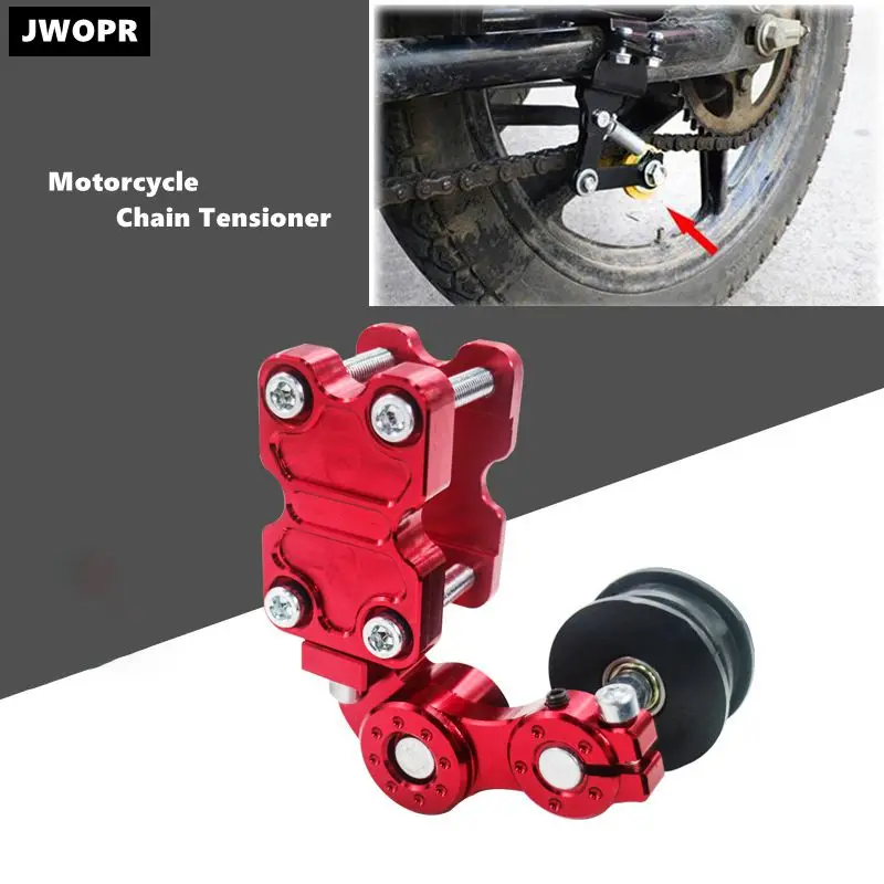 

JWOPR Motorcycle Universal Chain Adjuster Aluminum Alloy CNC Process Off-road Vehicle Chain Adjuster Motorcycle Accessories