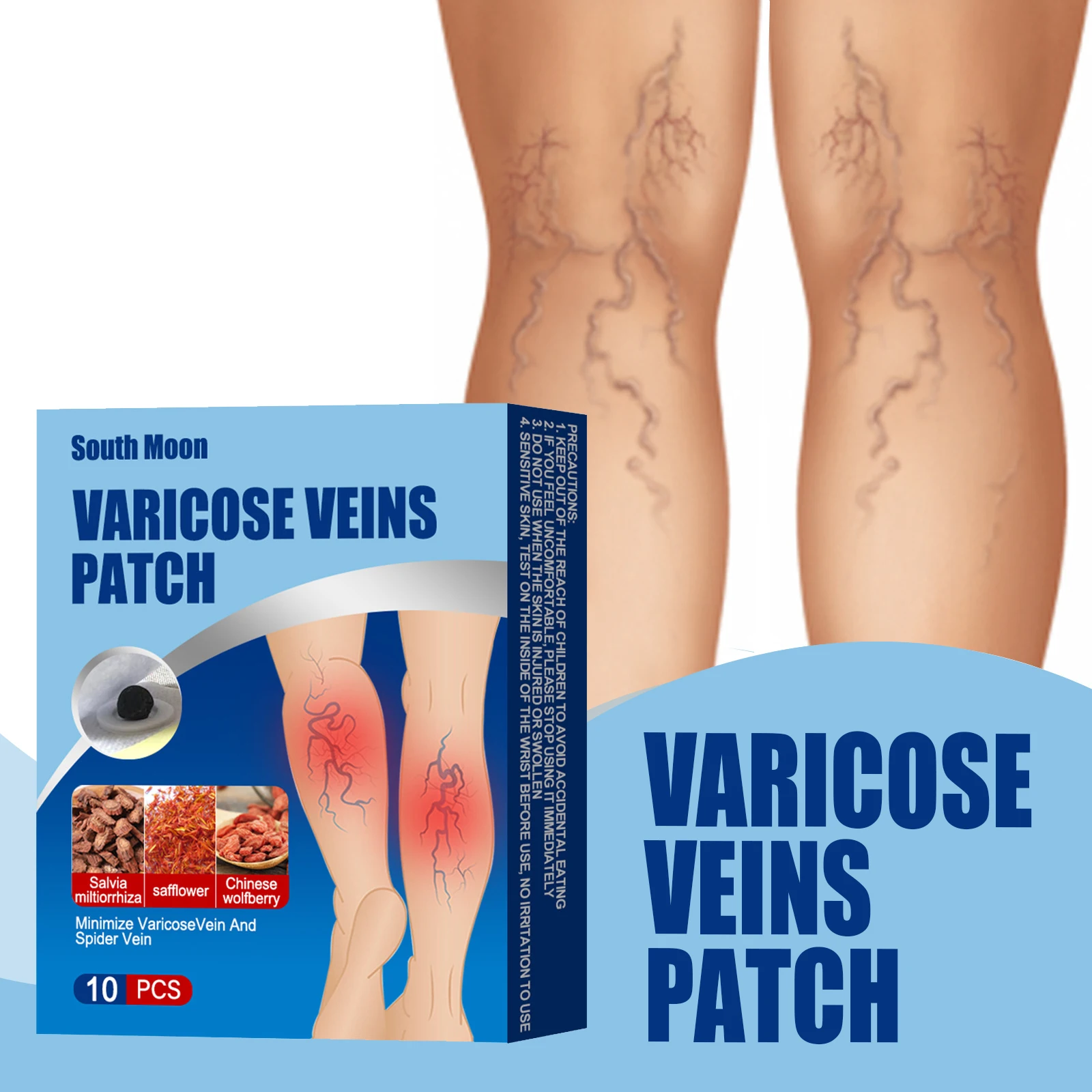 

Varicose Veins Treatment Patch Vasculitis Phlebitis Spider Relieve Pain Soreness Ointment Medical Tightens Skin Foot Patch 10pcs