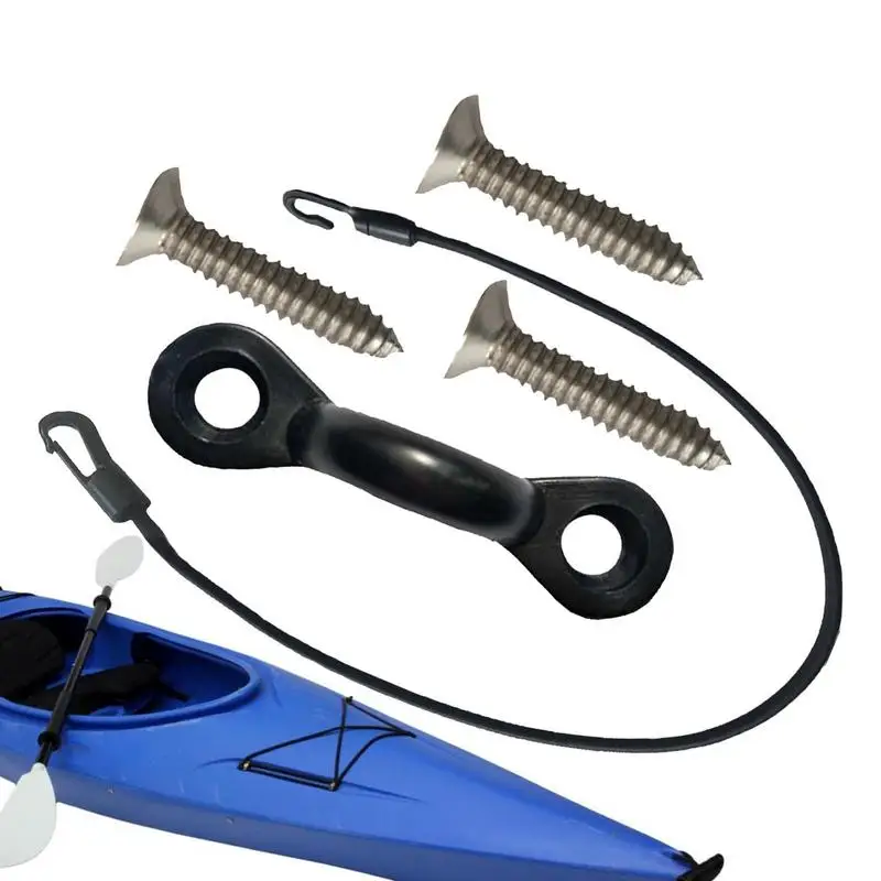 Deck Rigging Kit Tie Down Hardware For Canoe Portable Kayak Accessories For Fishing Camping Surfing Black Rigging Kit For