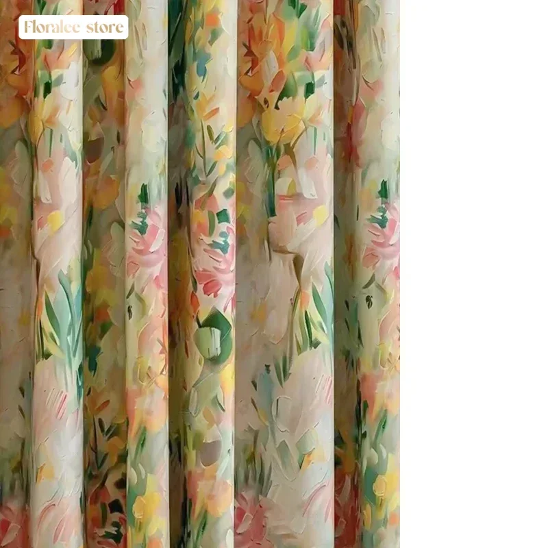 1 шт. роскошные шторы с принтом для гостиной и спальни картина маслом