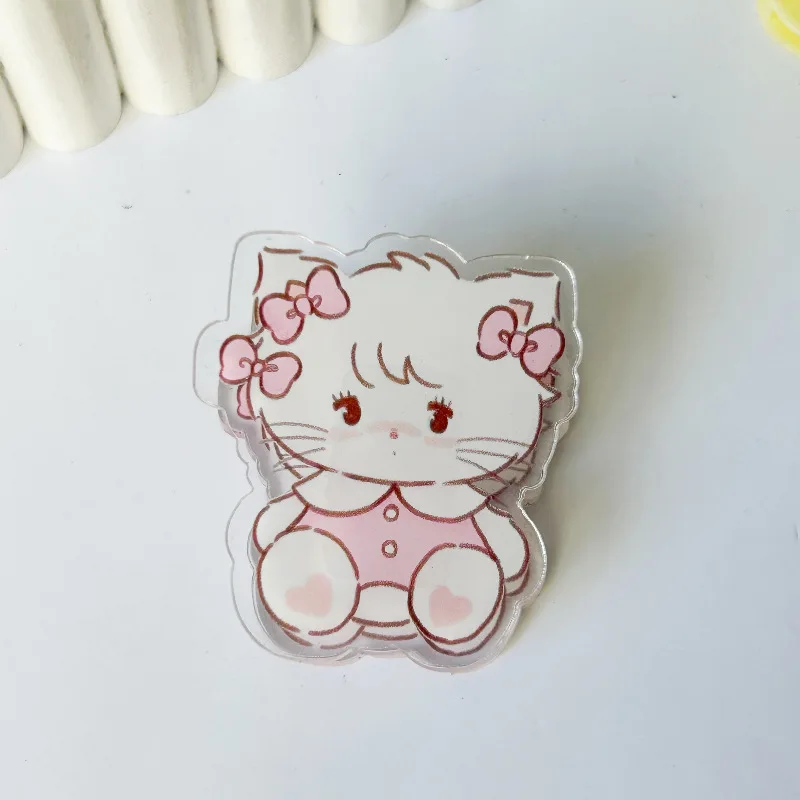 

Розовый зажим Kawaii Cat Family