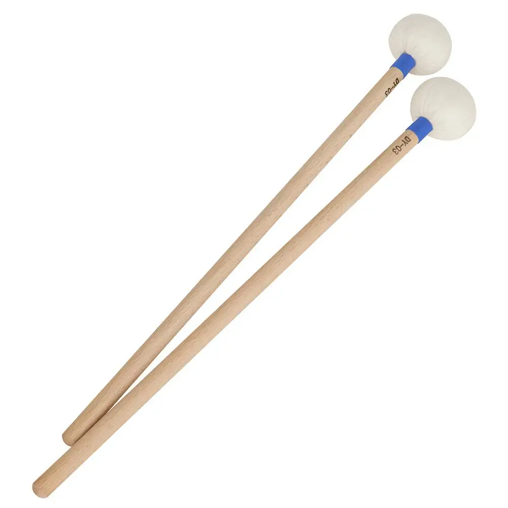 

1 Pair High-quality Felt + Maple Timpani Timpani Drum Sticks Oval Shape Stable Combination Precision Beaters Hammer Drumsticks