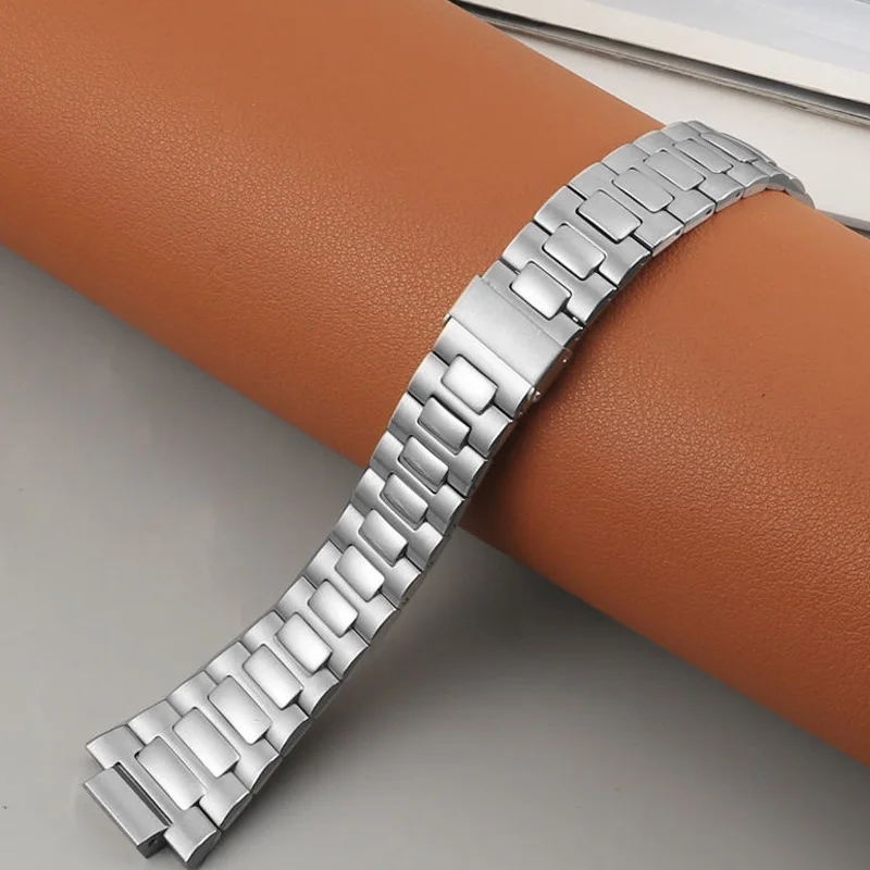 High end watch band for Baida Nautilus 5711/1A010 solid stainless steel watch belt accessories convex interface 25*13mm