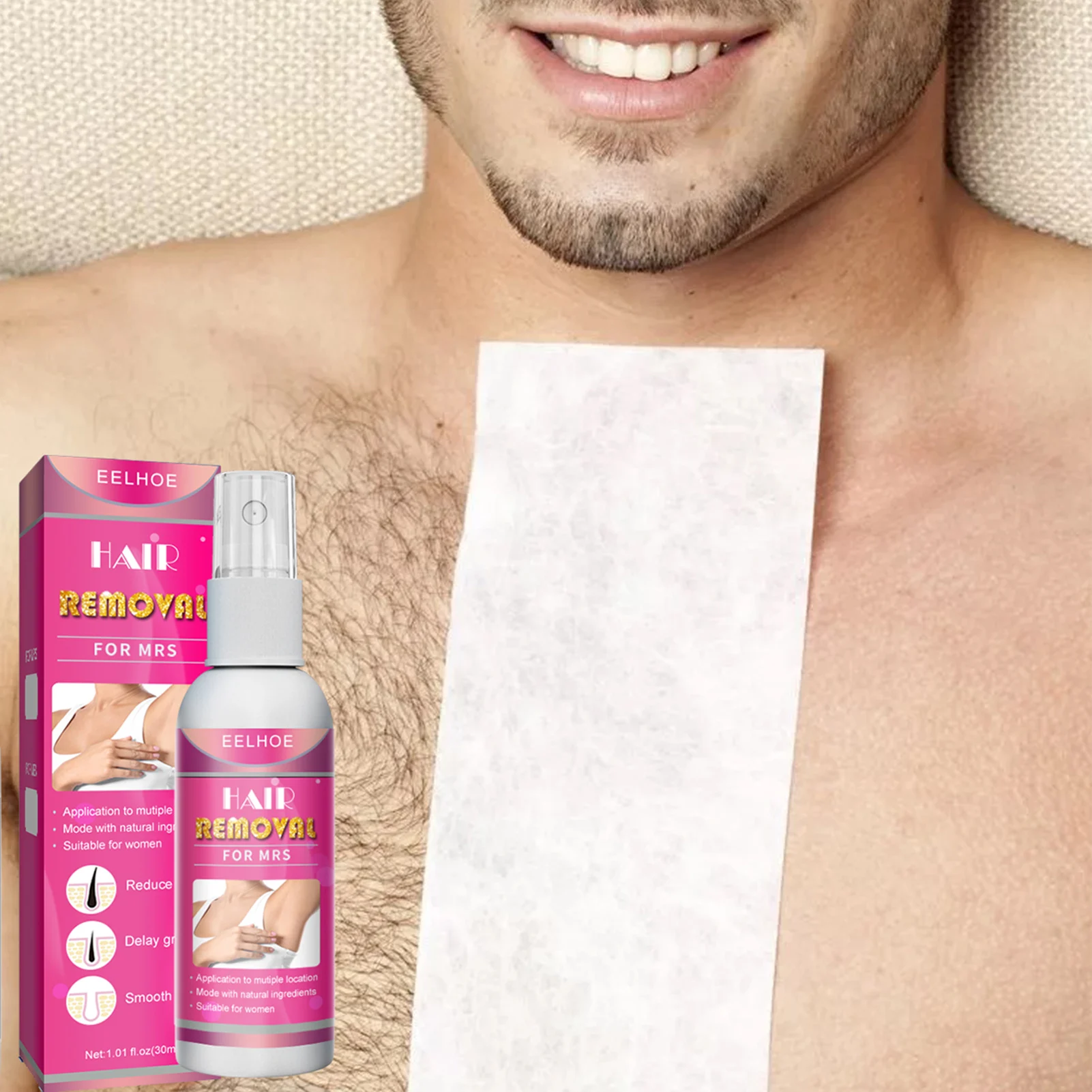 

30ml Hair Removal Agent Safe Hair Removing Cream Depilatory Cream Hair Stop Growth Agent For Underarm Arm Chest Back Leg 30ml