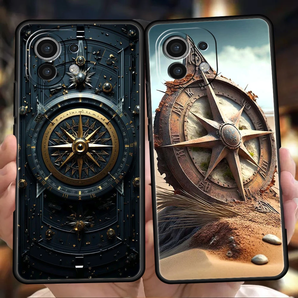 Чехол для телефона с компасом Xiaomi Mi 14 13 12 11 Ultra 13T 12T Poco C51 F3 F4 F5 X3 X4 NFC M3 Pro Lite