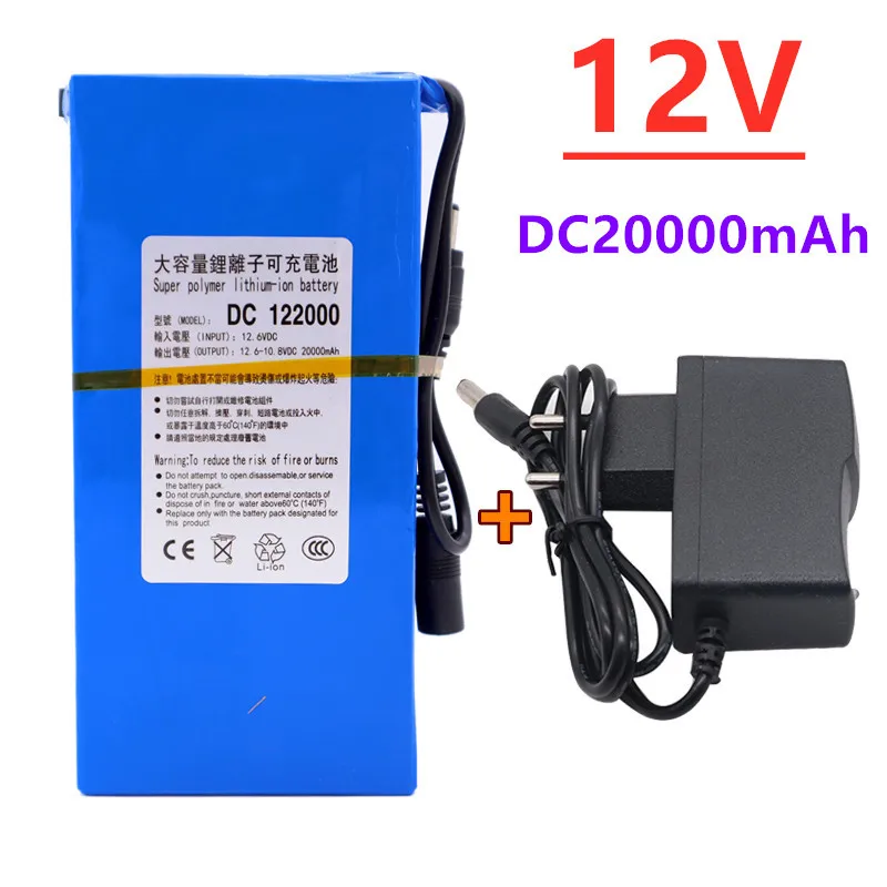

Batterie Lithium-ion Portable Super Rechargeable De Haute Qualité, Cc 12V 20000mAh Avec Prise Ue 12.6v 20ah, Pack De Batteries