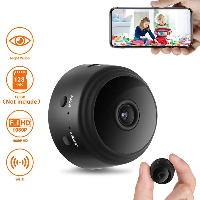 

Мини-камера с функцией ночного видения, Wi-Fi, 1080P
