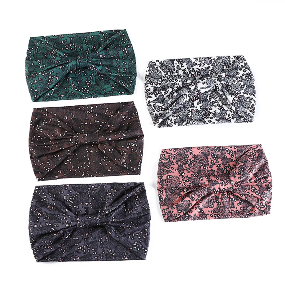 

Retro Butterfly Hair Bands Bohemian Women Outdoor Fitness Yoga Headband Turban Makeup Hair Accessories For Girls Headwrap