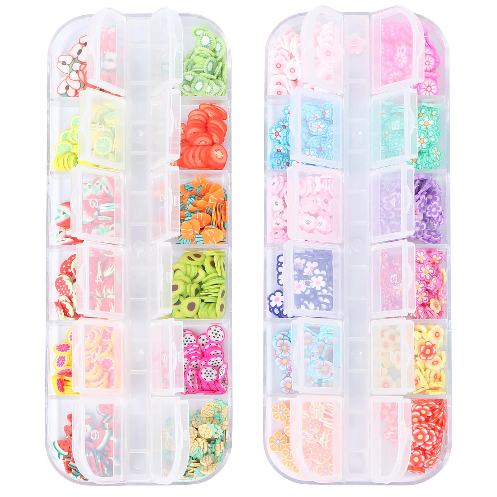 

Nail Slices Fruit Diy Decals 3D Gloss Lip Fingernail Jewel Kit Marking Accessories Decorations Flower Kids Sticker