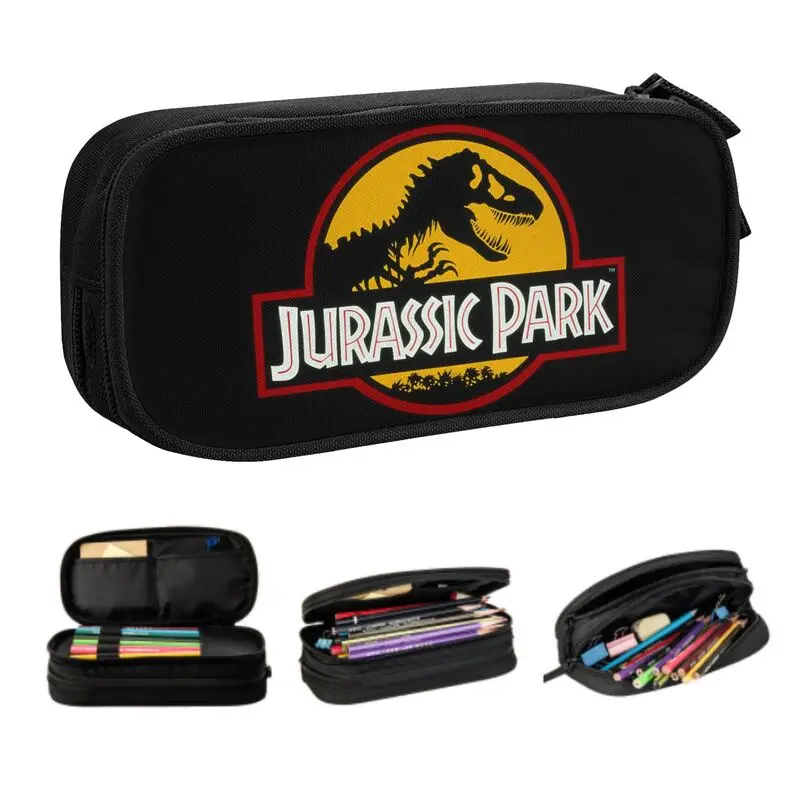 

Korean Jurassic Park Ancient Animal Pencil Case for Boys Gilrs Custom Giant Dinsaur Large Storage Pen Box Bag School Accessories