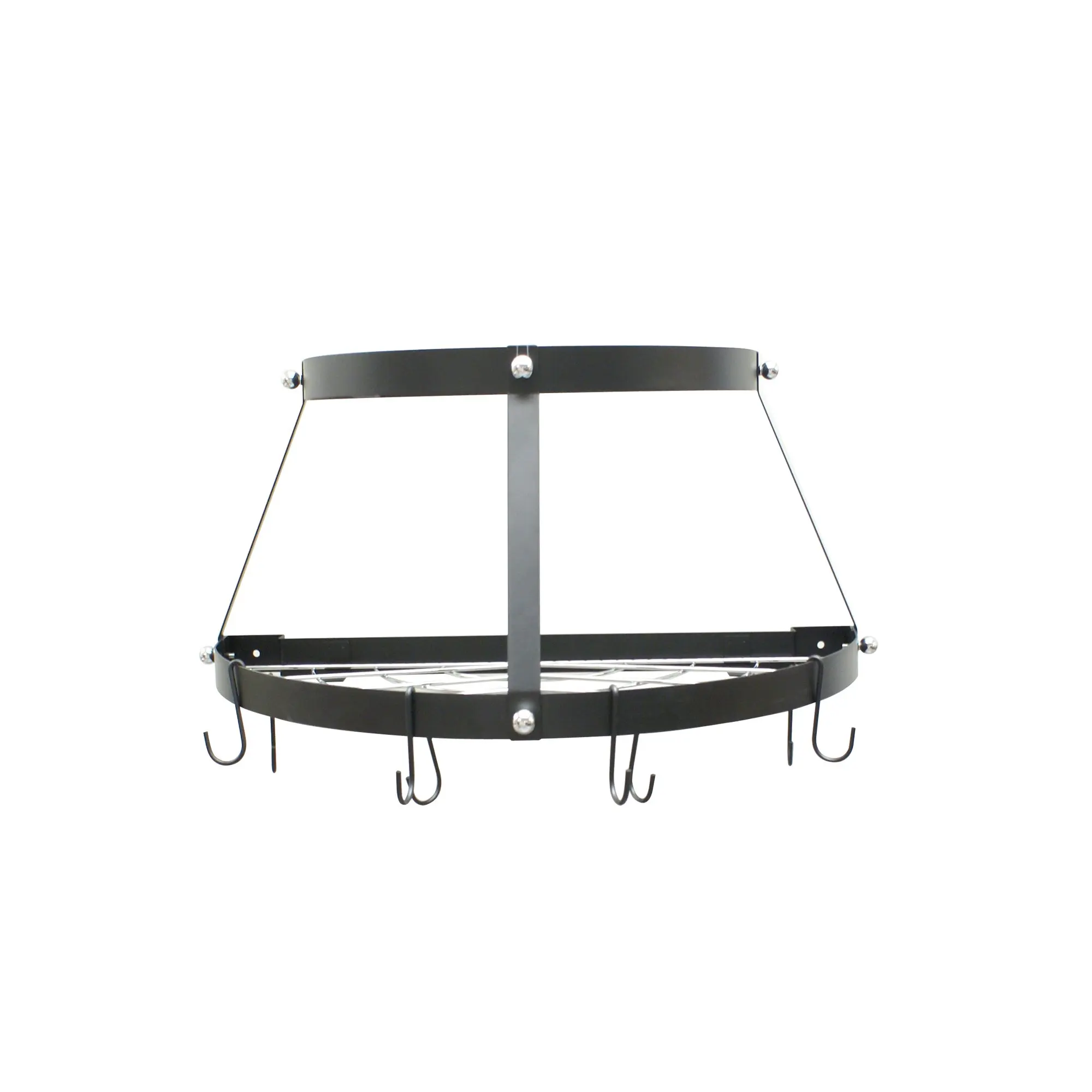 

Enameled Double Shelf Wall Mounted Pot Rack - Black