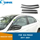 Дефлекторы боковых окон для Kia Pegas 2017 2018 2019 2020 2021, защита от погоды, защита от солнца и дождя для Kia Soluto 2017-2021