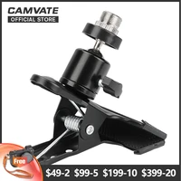 camvate multi purpose spring clamp with ball head 14 mount 58 to 38 screw adapter for mic photography accessories