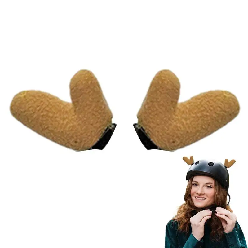 2 шт. украшения для мотоциклетной твердой шляпы Плюшевые оленьи рога