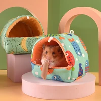 cute squirrel hamster nest winter padded cotton cages for little pets warm mat small animals sleeping parrot accessories 2022